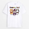 T-shirt Maman Chat Mimi Motif Halloween Personnalise