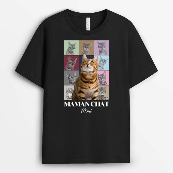 T-shirt Maman Chat Papa Chat Personnalise