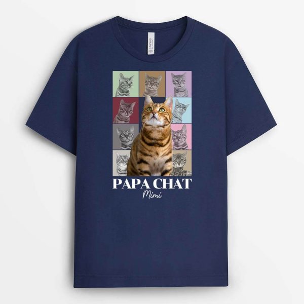 T-shirt Maman Chat Papa Chat Personnalise