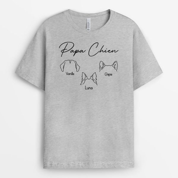 T-shirt Maman ChatPapa Chat Version Texte