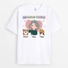 T-shirt Maman Chien Avec Coeur Rose Personnalise