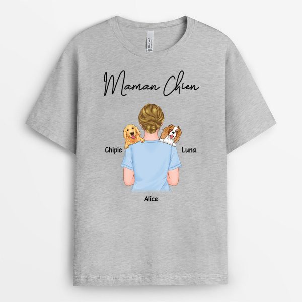 T-shirt Maman Chien Epaule Personnalise