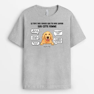 T-shirt Maman Chien Les Top 5 Choses Personnalise