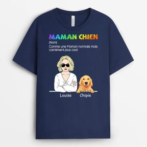 T-shirt Maman Chien Normale Mais Plus Cool Personnalise T-shirt Maman Chien Normale Mais Plus Cool Personnalise