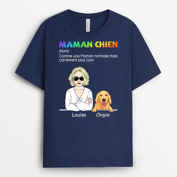 T-shirt Maman Chien Normale Mais Plus Cool Personnalise