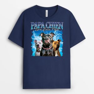 T-shirt Maman Chien Papa Chien Avec Prenom Personnalise T-shirt Maman Chien Papa Chien Avec Prenom Personnalise