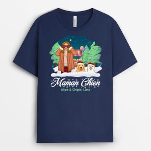 T-shirt Maman De Chien Noel Personnalise T-shirt Maman De Chien Noel Personnalise