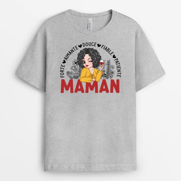 T-shirt Maman Fleurs Personnalise