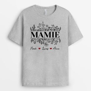 T-shirt Maman Floral Personnalise