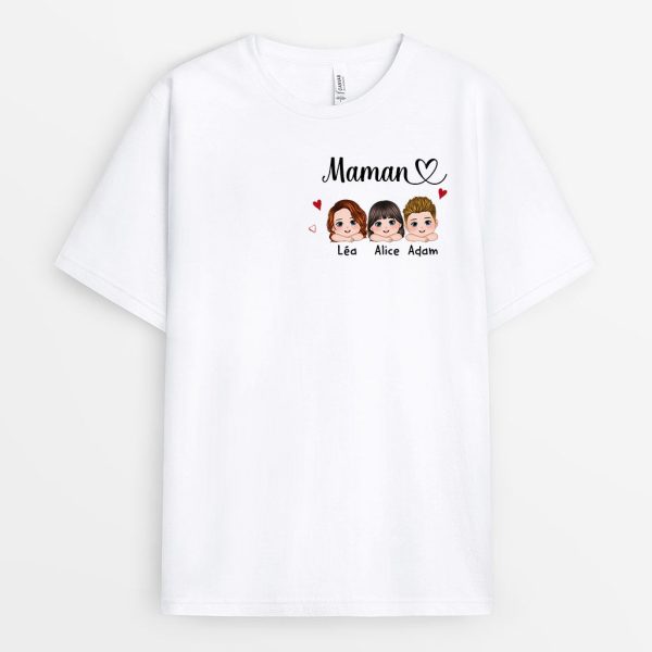 T-shirt Maman Mamie Poitrine Personnalise