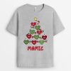 T-shirt Maman Mamie Pyramide de Cœurs Personnalise