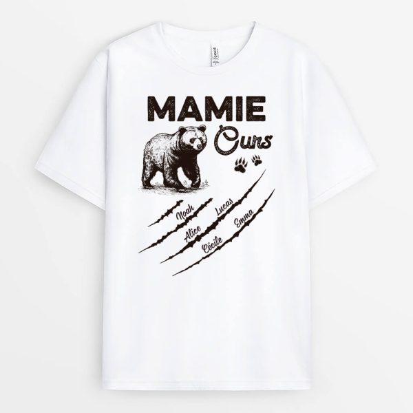 T-shirt Maman Ours Sauvage Personnalise