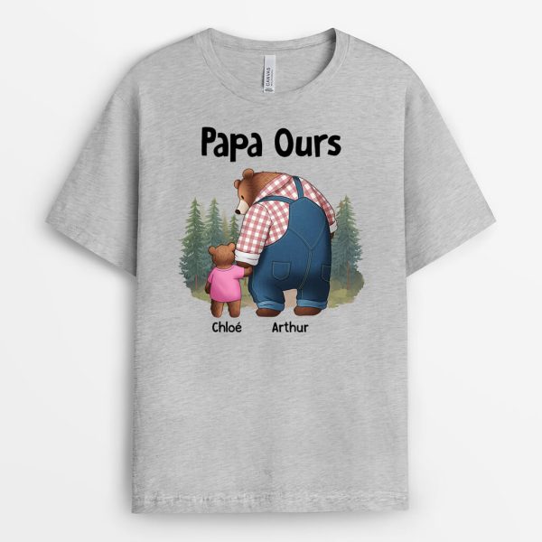 T-shirt Maman Ourse Avec L’Enfant Personnalise