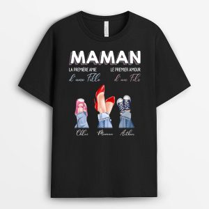T-shirt Maman la premiere amie le premier amour Personnalise T-shirt Maman la premiere amie le premier amour Personnalise