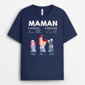 T-shirt Maman la premiere amie le premier amour Personnalise T-shirt Maman la premiere amie le premier amour Personnalise