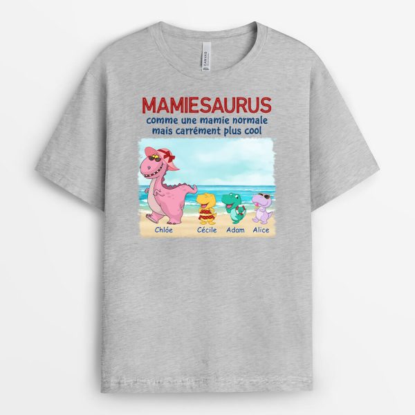 T-shirt Mamansaurus Mamiesaurus La Plage Personnalise