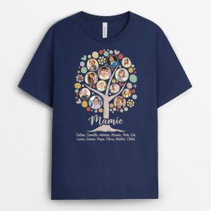 T-shirt Mamie Arbre Familial Personnalise T-shirt Mamie Arbre Familial Personnalise