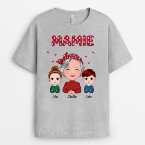 T-shirt Mamie Et Petits-Enfants Personnalise T-shirt Mamie Et Petits-Enfants Personnalise