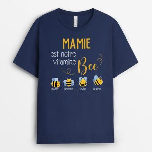 T-shirt Mamie Maman Est Notre Vitamine Bee Personnalise T-shirt Mamie Maman Est Notre Vitamine Bee Personnalise