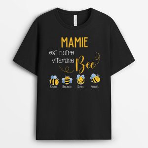 T-shirt Mamie Maman Est Notre Vitamine Bee Personnalise T-shirt Mamie Maman Est Notre Vitamine Bee Personnalise