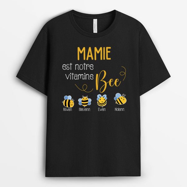 T-shirt Mamie Maman Est Notre Vitamine Bee Personnalise