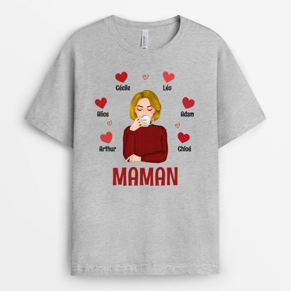 T-shirt Mamie Maman Petits Coeurs Entourage Personnalise