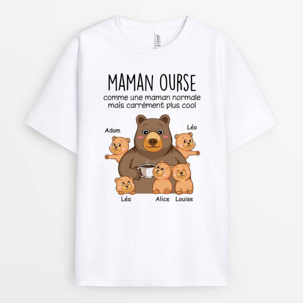 T-shirt Mamie Ourse Est Une Mamie Normale Mais Plus Geniale Personnalise