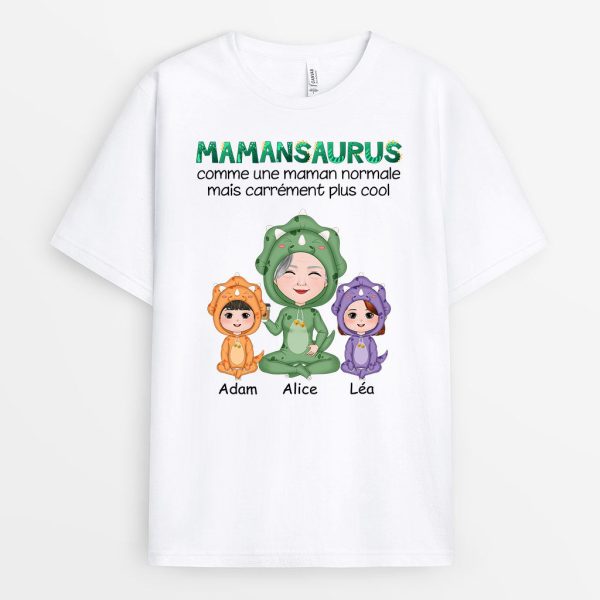 T-shirt Mamiesaurus Mamansaurus Plus Cool Personnalise