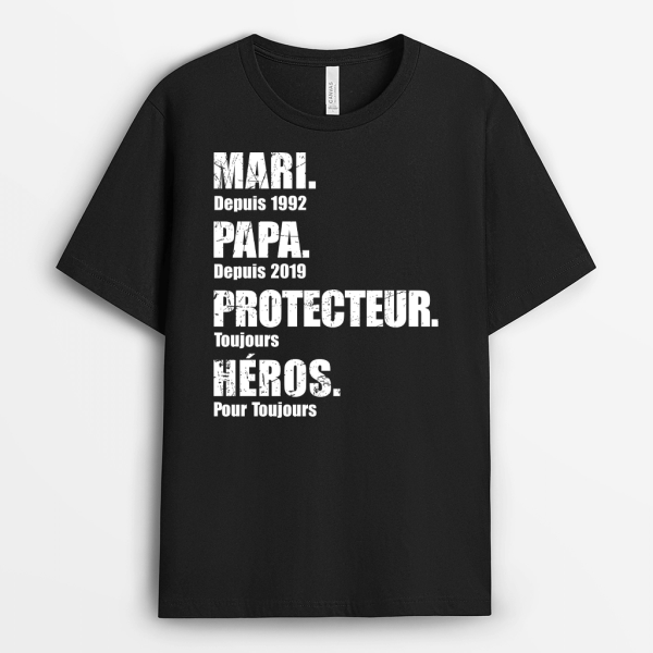 T-shirt Mari Depuis 1992 Personnalise