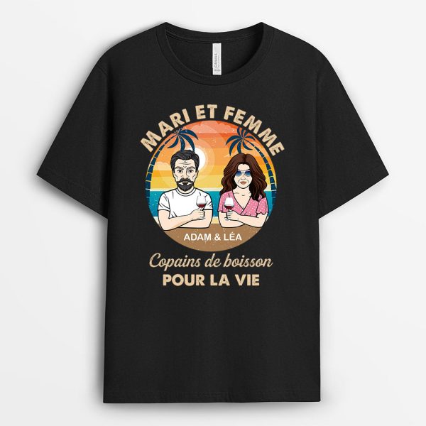 T-shirt Mari et Femme Personnalise