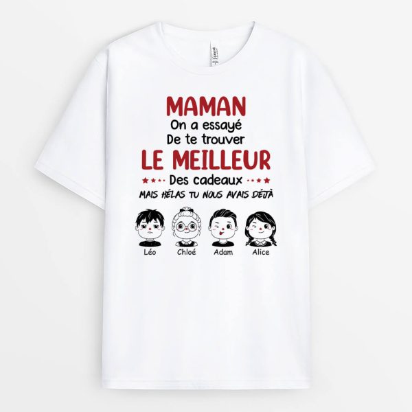 T-shirt Meilleur Cadeau De Maman Personnalise