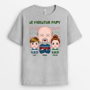 T-shirt Meilleur Papa De Tous Les Temps Version Noel Personnalise 1 T shirt Meilleur Papa De Tous Les Temps Version Nol Personnalise 2