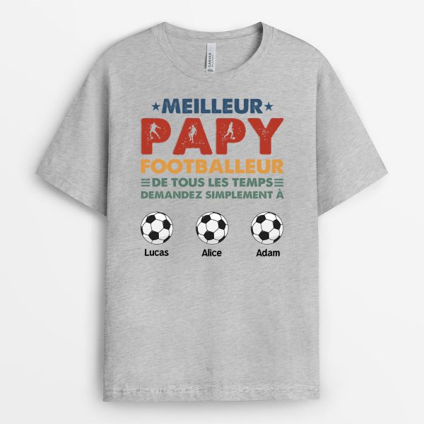 T-shirt Meilleur Papa Footballeur Personnalise