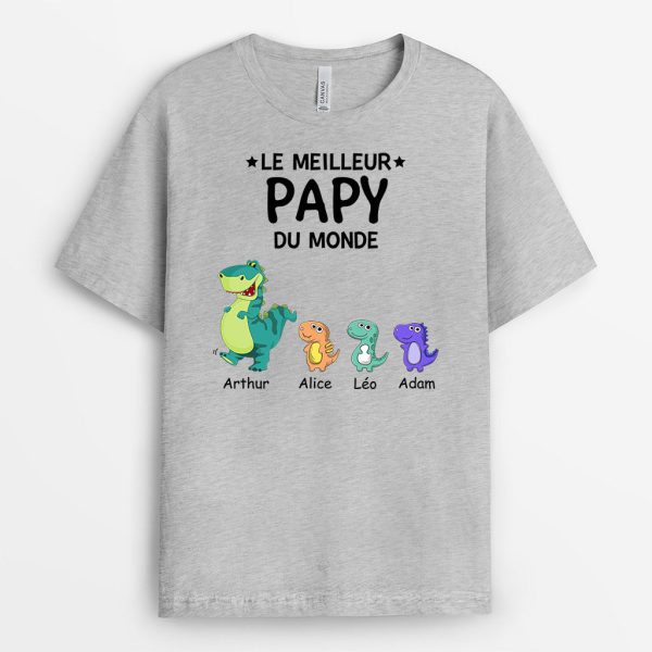 T-shirt Meilleur Papa Papy Du Monde Personnalise