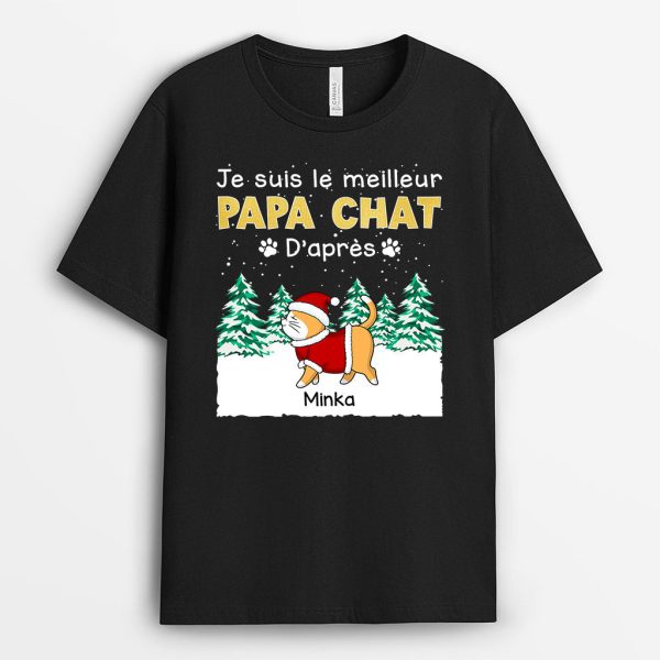 T-shirt Meilleur PapaMeilleure Maman Chat Personnalise