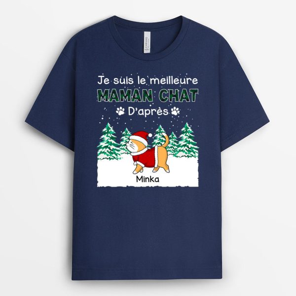 T-shirt Meilleur PapaMeilleure Maman Chat Personnalise