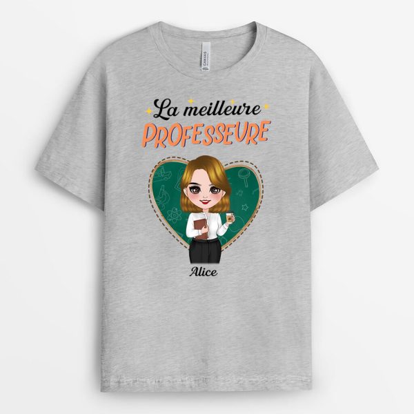 T-shirt Meilleur Professeur De Tous Les Temps Personnalise