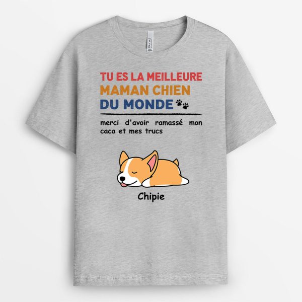 T-shirt Meilleure Maman Chien Meilleur Papa Chien du Monde Personnalise