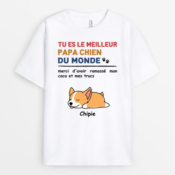 T-shirt Meilleure Maman Chien Meilleur Papa Chien du Monde Personnalise