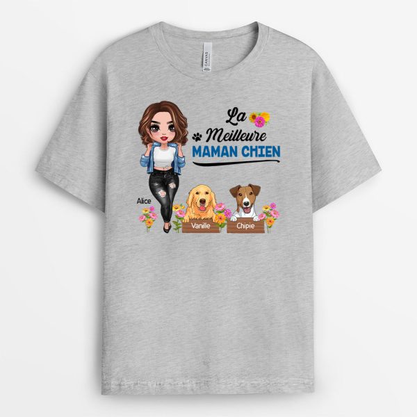 T-shirt Meilleure Maman Chien Personnalise