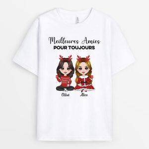 T-shirt Meilleures Amies Pour Toujours Personnalise