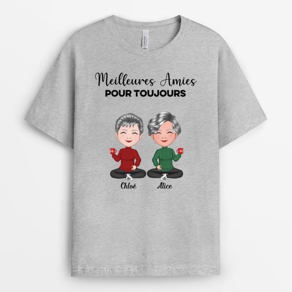 T-shirt Meilleures Amies Pour Toujours Personnalise