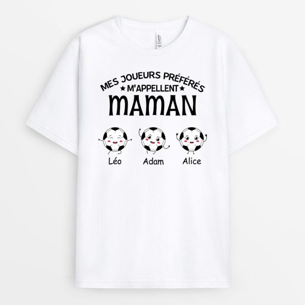 T-shirt Mes Joueurs Preferes Maman Mamie Personnalise