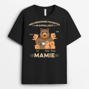 T-shirt Mes Personnes Preferees M’Appellent Mamie Personnalise T-shirt Mes Personnes Preferees M’Appellent Mamie Personnalise