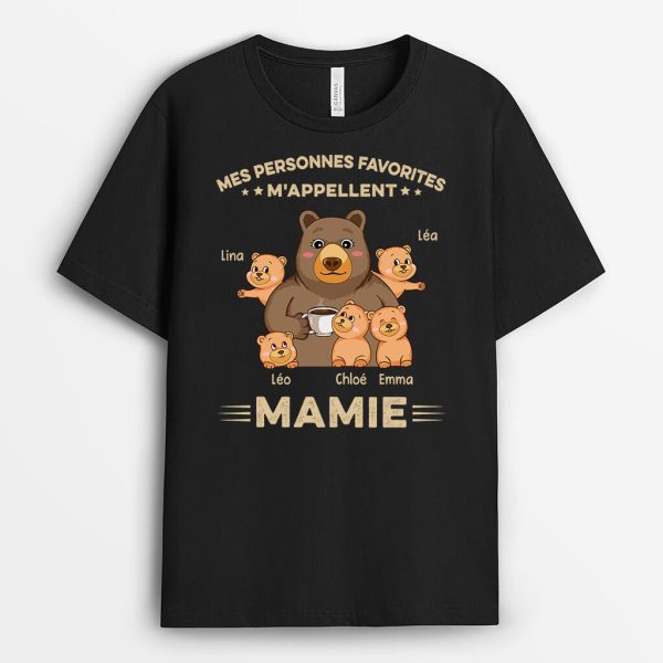 T-shirt Mes Personnes Preferees M’Appellent Mamie Personnalise