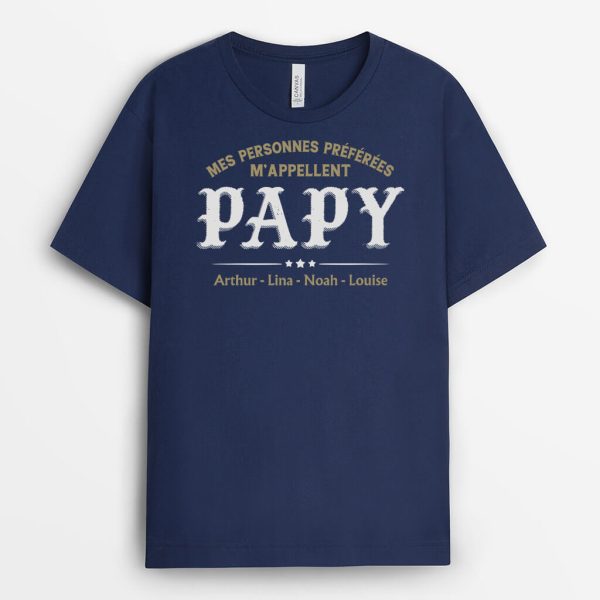 T-shirt Mes Personnes Preferees M’Appellent Papa Personnalise