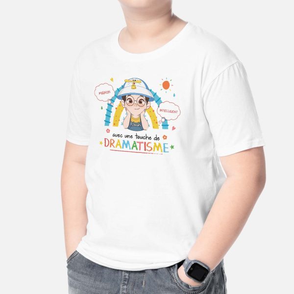 T-shirt Mignonne Et Intelligente Avec Une Touche Dramatisme Personnalise