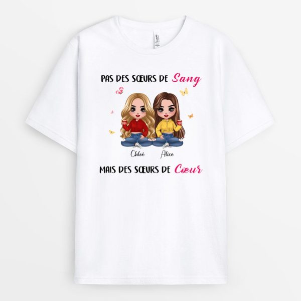 T-shirt Mimi Pas Des Sœurs De Sang Mais Des Sœurs De Cœur Personnalise