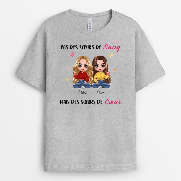 T-shirt Mimi Pas Des Sœurs De Sang Mais Des Sœurs De Cœur Personnalise