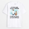 T-shirt Mon Bonjour Prefere et Mon Au Revoir Le Plus Difficile Papa Chat Personnalise